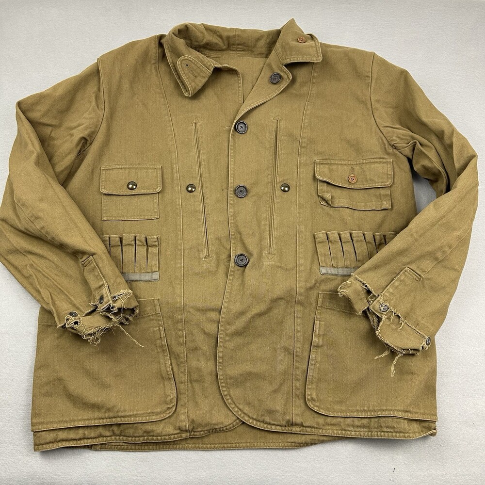 Vintage Polo Ralph Lauren Hunting Coat Men XL Green Button Reversible Shooting